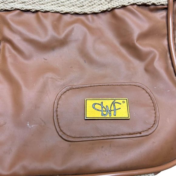 Vintage Diane Von Furstenberg DVF Brown Travel Bag with shoulder strap luggage - Picture 2 of 10